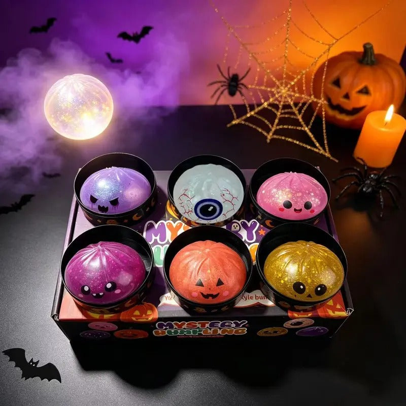 Mystery Dumpling Soft Jelly Squishy Buns – 6PCS Halloween Mystery Set