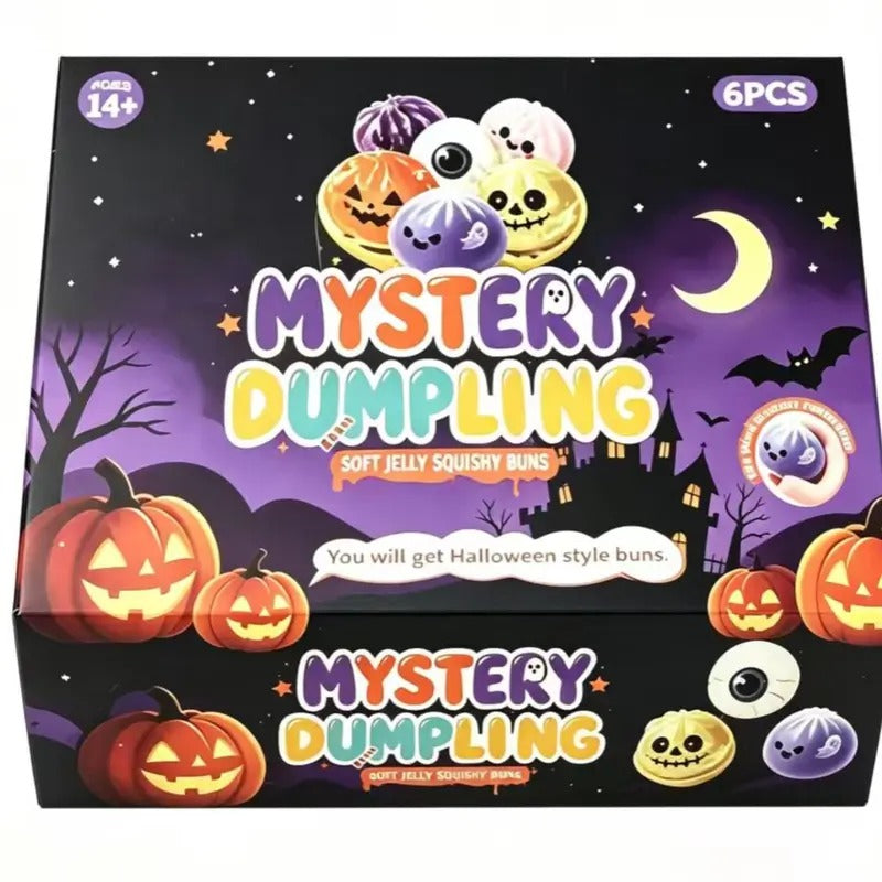 Mystery Dumpling Soft Jelly Squishy Buns – 6PCS Halloween Mystery Set